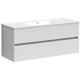 ТУМБА ПОДВЕСНАЯ SANCOS URBAN 1190Х450Х550, C ДВУМЯ ЯЩИКАМИ ОСНАЩЕННЫМИ ДОВОДЧИКАМИ, БЕЛЫЙ ГЛЯНЕЦ , АРТ. UR120-1W