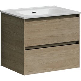 ТУМБА ПОДВЕСНАЯ SANCOS CENTO 590Х450Х500, C ДВУМЯ ЯЩИКАМИ ОСНАЩЕННЫМИ ДОВОДЧИКАМИ, КАРПАТСКАЯ ЕЛЬ, АРТ. CN60KE