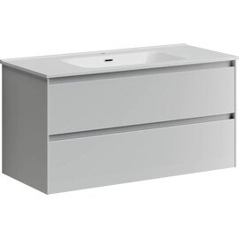 ТУМБА ПОДВЕСНАЯ SANCOS CENTO 990Х450Х500, C ДВУМЯ ЯЩИКАМИ ОСНАЩЕННЫМИ ДОВОДЧИКАМИ, БЕЛЫЙ ГЛЯНЕЦ, АРТ.CN100W