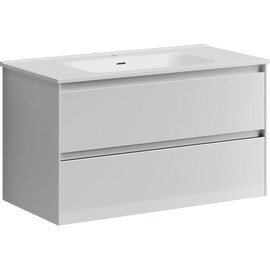 ТУМБА ПОДВЕСНАЯ SANCOS CENTO 890Х450Х500, C ДВУМЯ ЯЩИКАМИ ОСНАЩЕННЫМИ ДОВОДЧИКАМИ, БЕЛЫЙ ГЛЯНЕЦ, АРТ. CN90W