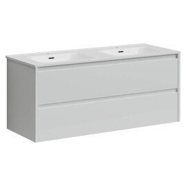 ТУМБА ПОДВЕСНАЯ SANCOS LIBRA 1190Х450Х500, C ДВУМЯ ЯЩИКАМИ ОСНАЩЕННЫМИ ДОВОДЧИКАМИ, БЕЛЫЙ ГЛЯНЕЦ , АРТ. LB120-2W