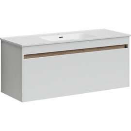 ТУМБА ПОДВЕСНАЯ SANCOS SMART 1190Х450Х500, C ДВУМЯ ЯЩИКАМИ ОСНАЩЕННЫМИ ДОВОДЧИКАМИ, БЕЛЫЙ ГЛЯНЕЦ , АРТ. SM120-1W