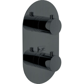 СМЕСИТЕЛЬ ТЕРМАСТАТИЧЕСКИЙ ДЛЯ ВАННЫ NOBILI WE00102/TFLP (ВНЕШНЯЯ ЧАСТЬ), ГЛЯНЦЕВЫЙ ЧЕРНЫЙ