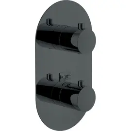 СМЕСИТЕЛЬ ТЕРМАСТАТИЧЕСКИЙ ДЛЯ ВАННЫ NOBILI WE00102/TFLP (ВНЕШНЯЯ ЧАСТЬ), ГЛЯНЦЕВЫЙ ЧЕРНЫЙ