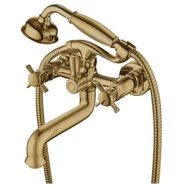 СМЕСИТЕЛЬ KAISER CROSS ДЛЯ ВАННЫ С ДУШЕМ БРОНЗА