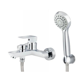 СМЕСИТЕЛЬ KAISER GLORY ДЛЯ ВАННЫ С ДУШЕМ ХРОМ БЕЛЫЙ