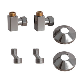 КОМПЛЕКТ ПОДКЛЮЧЕНИЯ ДЛЯ ПОЛОТЕНЦЕСУШИТЕЛЯ POINT PN00012 3/4"Х1/2" Г/Ш (КВАДРАТ), ХРОМ