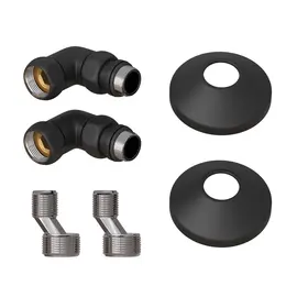 КОМПЛЕКТ ПОДКЛЮЧЕНИЯ ДЛЯ ПОЛОТЕНЦЕСУШИТЕЛЯ POINT PN93412B 3/4 Х 1/2 ГШ СО СГОНОМ, ЧЕРНЫЙ