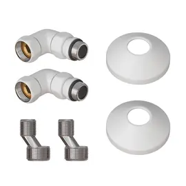 КОМПЛЕКТ ПОДКЛЮЧЕНИЯ ДЛЯ ПОЛОТЕНЦЕСУШИТЕЛЯ POINT PN93412W 3/4 Х 1/2 ГШ СО СГОНОМ, БЕЛЫЙ