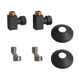 Комплект подключения для полотенцесушителя Point PN00012B 3/4"х1/2" г/ш (квадрат), черный купить за 5077 руб.
