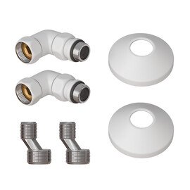 КОМПЛЕКТ ПОДКЛЮЧЕНИЯ ДЛЯ ПОЛОТЕНЦЕСУШИТЕЛЯ POINT PN93412W 3/4 Х 1/2 ГШ СО СГОНОМ, БЕЛЫЙ