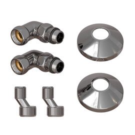 КОМПЛЕКТ ПОДКЛЮЧЕНИЯ ДЛЯ ПОЛОТЕНЦЕСУШИТЕЛЯ POINT PN93412 3/4 Х 1/2 ГШ СО СГОНОМ, ХРОМ