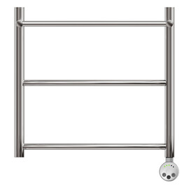 ПОЛОТЕНЦЕСУШИТЕЛЬ ЭЛЕКТРИЧЕСКИЙ POINT АФИНА PN04155PE П2 500X500 С ПОЛКОЙ ЛЕВЫЙ/ПРАВЫЙ, ХРОМ