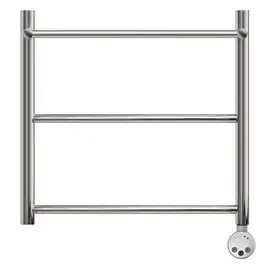 ПОЛОТЕНЦЕСУШИТЕЛЬ ЭЛЕКТРИЧЕСКИЙ POINT АФИНА PN04155PE П2 500X500 С ПОЛКОЙ ЛЕВЫЙ/ПРАВЫЙ, ХРОМ