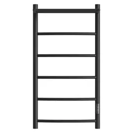 ПОЛОТЕНЦЕСУШИТЕЛЬ ЭЛЕКТРИЧЕСКИЙ POINT АФИНА PN04848PB П5 400X800 С ПОЛКОЙ, ДИММЕР СПРАВА, ЧЕРНЫЙ