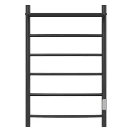 ПОЛОТЕНЦЕСУШИТЕЛЬ ЭЛЕКТРИЧЕСКИЙ POINT АФИНА PN04858PB П5 500X800 С ПОЛКОЙ, ДИММЕР СПРАВА, ЧЕРНЫЙ