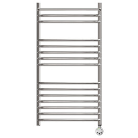 ПОЛОТЕНЦЕСУШИТЕЛЬ ЭЛЕКТРИЧЕСКИЙ POINT АЛЬФА PN05150SPE П14 500X1000 С ПОЛКОЙ ЛЕВЫЙ/ПРАВЫЙ, ХРОМ