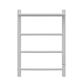 ПОЛОТЕНЦЕСУШИТЕЛЬ ЭЛЕКТРИЧЕСКИЙ POINT АФИНА PN04846PW П3 400X600 С ПОЛКОЙ, ДИММЕР СПРАВА, БЕЛЫЙ