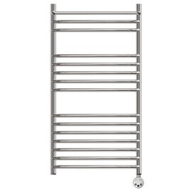 ПОЛОТЕНЦЕСУШИТЕЛЬ ЭЛЕКТРИЧЕСКИЙ POINT АЛЬФА PN05150SPE П14 500X1000 С ПОЛКОЙ ЛЕВЫЙ/ПРАВЫЙ, ХРОМ