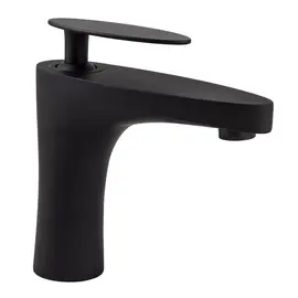 СМЕСИТЕЛЬ KAISER STAR ДЛЯ РАКОВИНЫ С ГАЙКОЙ, ЧЕРНЫЙ