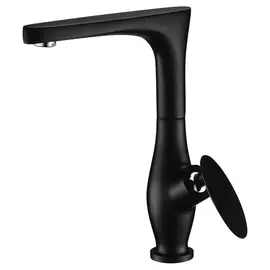 СМЕСИТЕЛЬ KAISER STAR ДЛЯ КУХНИ БОКОВОЙ С ГАЙКОЙ, ЧЕРНЫЙ