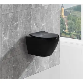 УНИТАЗ-ПОДВЕСНОЙ ESBANO AMAPOLA-N ЧЕРНЫЙ МАТОВЫЙ