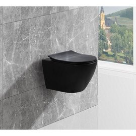 УНИТАЗ-ПОДВЕСНОЙ ESBANO AMAPOLA-N ЧЕРНЫЙ МАТОВЫЙ