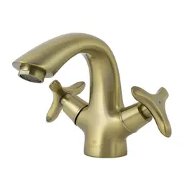 СМЕСИТЕЛЬ KAISER TRIO ДЛЯ РАКОВИНЫ КЕРАМИКА 3-Х ЛИСТНИК БРОНЗА