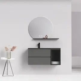 ТУМБА С РАКОВИНОЙ ORANS BC-2055-1000L MATTE BLACK (1000X550X500)