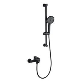 СМЕСИТЕЛЬ B&W UK8303B ДЛЯ ВАННЫ С ЛЕЙКОЙ И ШТАНГОЙ ЧЕРНЫЙ МАТОВЫЙ