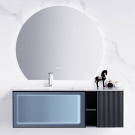 ТУМБА С РАКОВИНОЙ ORANS BC-9013-1200L ЦВЕТ: PU030 (800X550X400)