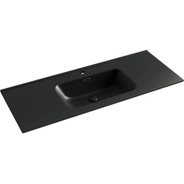 УМЫВАЛЬНИК НАКЛАДНОЙ ПРЯМОУГОЛЬНЫЙ ЧЕРНЫЙ МАТОВЫЙ CERAMICA NOVA ELEMENT 1210*465*180ММ
