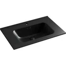 УМЫВАЛЬНИК НАКЛАДНОЙ ПРЯМОУГОЛЬНЫЙ ЧЕРНЫЙ МАТОВЫЙ CERAMICA NOVA ELEMENT 710*465*180ММ