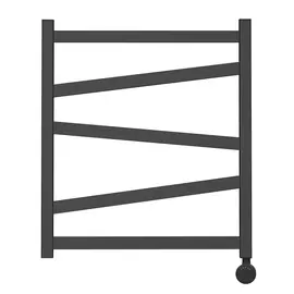 ПОЛОТЕНЦЕСУШИТЕЛЬ ЭЛЕКТРИЧЕСКИЙ POINT ФЕНИКС PN15156BE П5 500X600 ЛЕВЫЙ/ПРАВЫЙ, ЧЕРНЫЙ