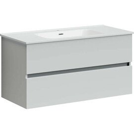 ТУМБА ПОДВЕСНАЯ SANCOS URBAN 990Х450Х550, C ДВУМЯ ЯЩИКАМИ ОСНАЩЕННЫМИ ДОВОДЧИКАМИ, БЕЛЫЙ ГЛЯНЕЦ, АРТ. UR100W