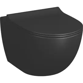 БЕЗОБОДКОВЫЙ ПОДВЕСНОЙ УНИТАЗ VITRA SENTO ЧЕРНЫЙ МАТОВЫЙ