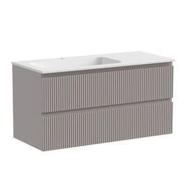 ТУМБА ПОДВЕСНАЯ SANCOS SNOB T ЛЕВАЯ 995Х445Х500, C ДВУМЯ ЯЩИКАМИ ОСНАЩЕННЫМИ ДОВОДЧИКАМИ, DOHA SOFT, АРТ.SNT100LSM