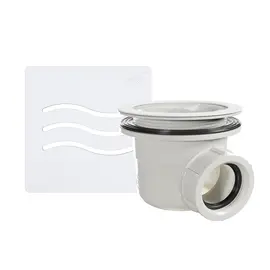 СИФОН ДЛЯ ДУШЕВЫХ ПОДДОНОВ RGW S-010-1 ВОЛНА БЕЛЫЙ 90 ММ