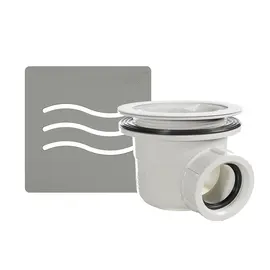 СИФОН ДЛЯ ДУШЕВЫХ ПОДДОНОВ RGW S-010-1 ВОЛНА БЕТОН 90 ММ