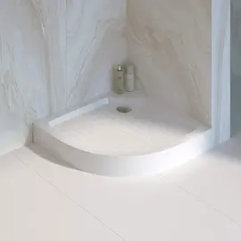 ДУШЕВОЙ ПОДДОН ПОЛУКРУГЛЫЙ RGW SMC/R W БЕЛЫЙ (УЦЕНКА)