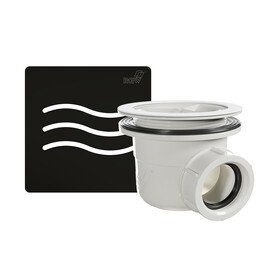 СИФОН ДЛЯ ДУШЕВЫХ ПОДДОНОВ RGW S-010-1 ВОЛНА ЧЕРНЫЙ 90 ММ