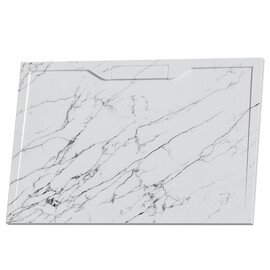 ДУШЕВОЙ ПОДДОН ПРЯМОУГОЛЬНЫЙ RGW STE MW БЕЛЫЙ МРАМОР