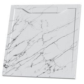 ДУШЕВОЙ ПОДДОН КВАДРАТНЫЙ RGW STE MW БЕЛЫЙ МРАМОР 900X900