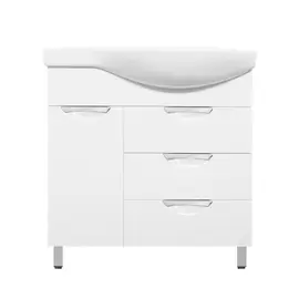 ТУМБА STYLE LINE "ЖАСМИН 82" (3 ЯЩ.) С КОРЗИНОЙ, КОРАЛЛ 82, ЛЕВАЯ 