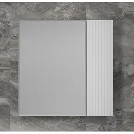 ЗЕРКАЛЬНЫЙ ШКАФ STYLE LINE «СТОКГОЛЬМ» 70 СМ БЕЛЫЙ РИФЛЕНЫЙ СОФТ