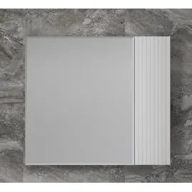ЗЕРКАЛЬНЫЙ ШКАФ STYLE LINE «СТОКГОЛЬМ» 80 СМ БЕЛЫЙ РИФЛЕНЫЙ СОФТ