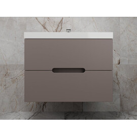 ТУМБА ПОДВЕСНАЯ STYLE LINE "МАТИС 80", CLASSIC 80, (2 ЯЩИКА), ТАУП ТЕМНЫЙ, ЭМАЛЬ