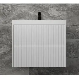 ТУМБА ПОДВЕСНАЯ STYLE LINE "СТОКГОЛЬМ 70", CLASSIC 70, (2 ЯЩ.) БЕЛЫЙ РИФЛЕНЫЙ СОФТ, PUSH