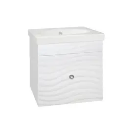 ТУМБА С РАКОВИНОЙ STYLE LINE ПОДВЕСНАЯ ВЕРОНИКА 60, КОМО 60, ЛЮКС БЕЛАЯ, PLUS