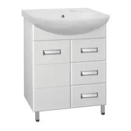 ТУМБА С РАКОВИНОЙ STYLE LINE ИРИС 65 (3 ЯЩ.) ПОД УМЫВАЛЬНИК СТЕЛЛА 65